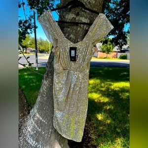 Brand new sequin off the shoulder dress